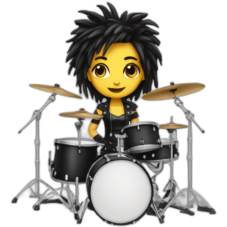 cute punk girl drummer emoji