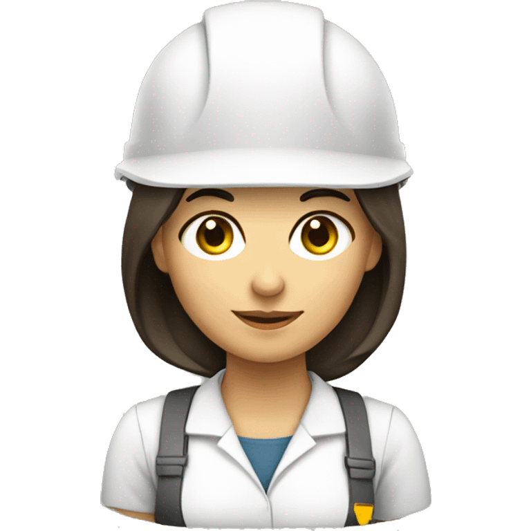 ingeniera mujer con casco blanco  emoji