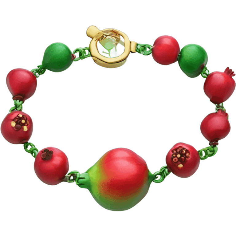 Pomegranate bracelet  emoji