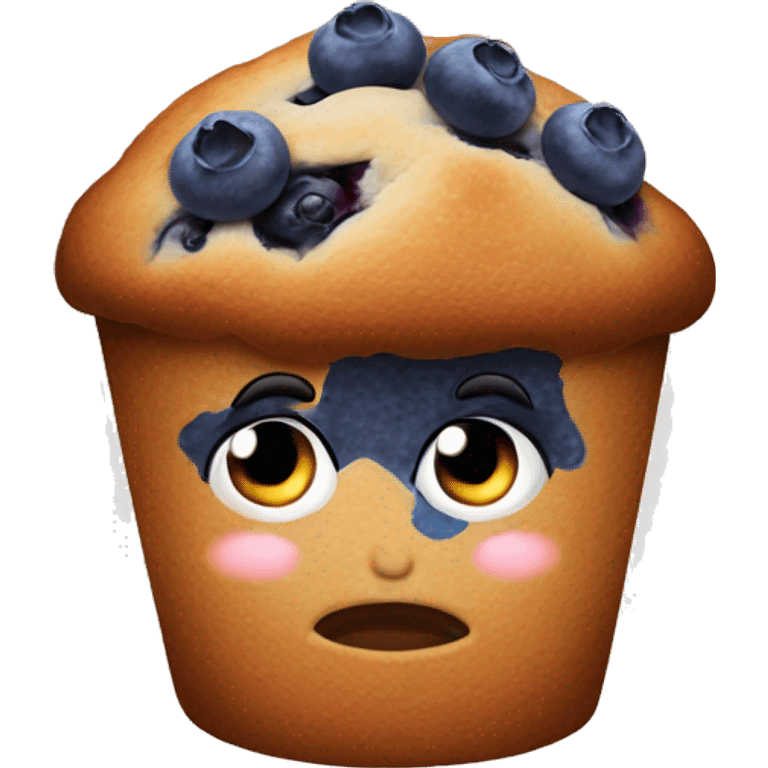 Blueberry muffin emoji