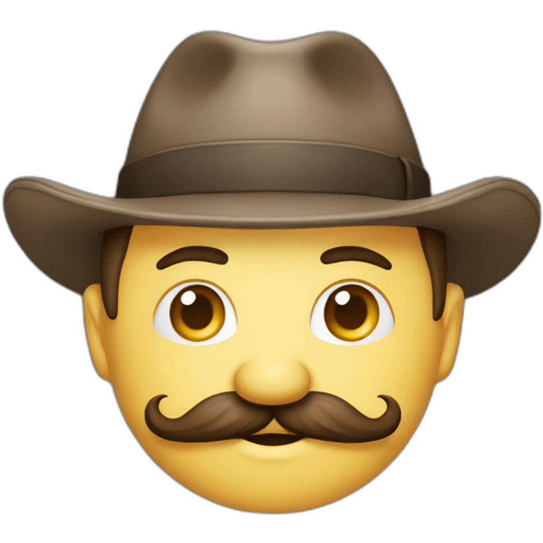 Vieux moustache casquette emoji