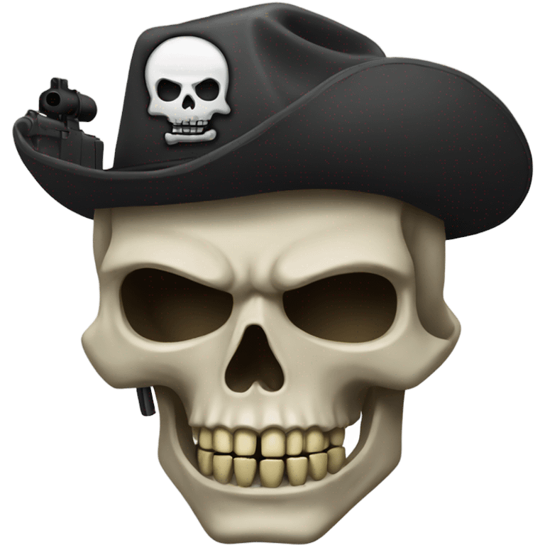 Skull with a gun emoji