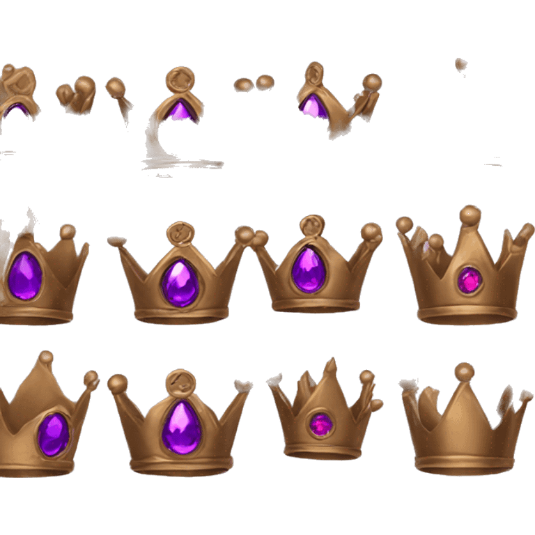 Bronze Crown with purple jewels emoji