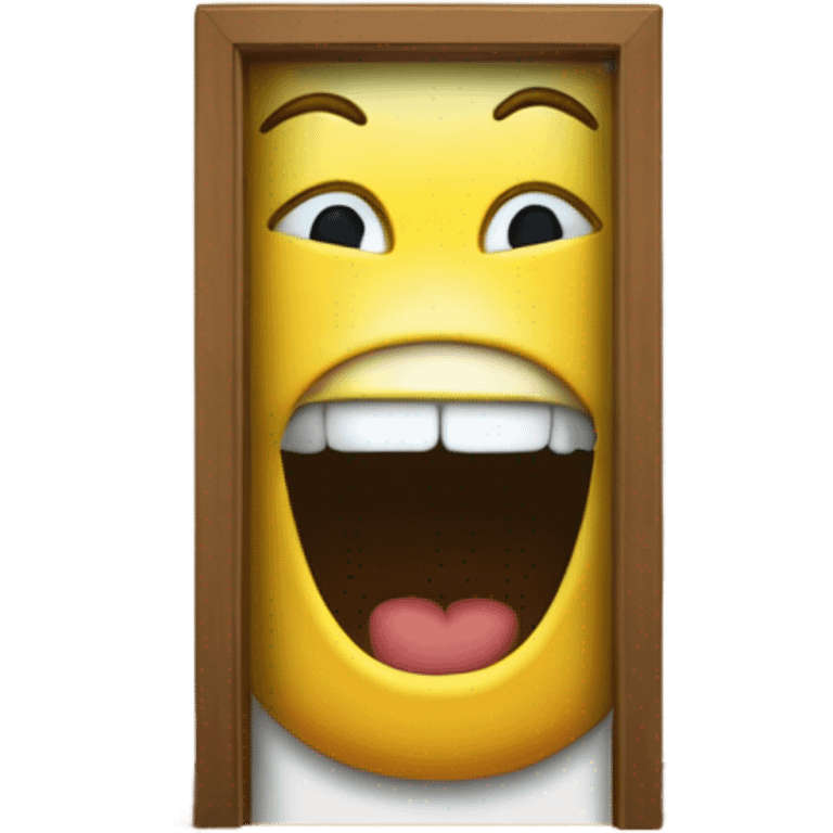 the smile room, an open door inside that door is teeth on the left and right, text above the door saying "The Smile Room" emoji