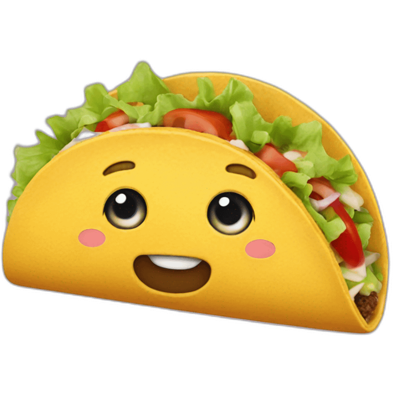 a taco eating a taco emoji