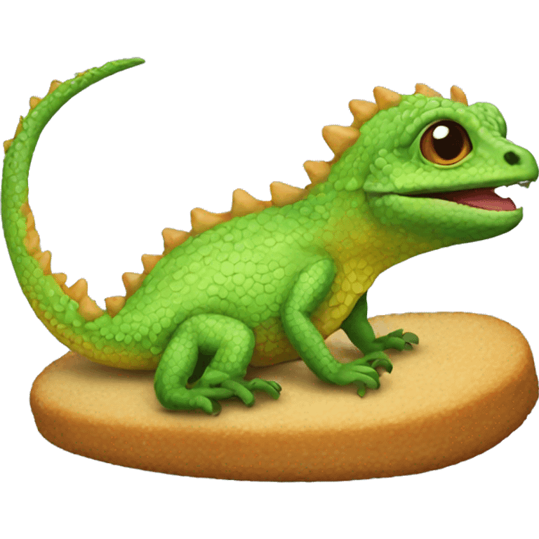 Breaded dragon lizard emoji