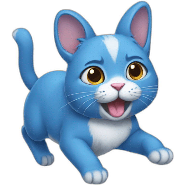 blue rabbit cat emoji