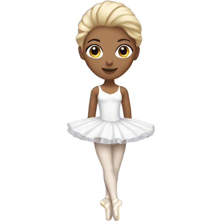 ballerina with white dress blonde hair emoji