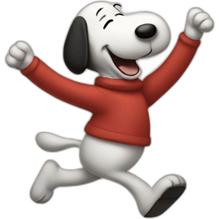 Happy dancing snoopy emoji