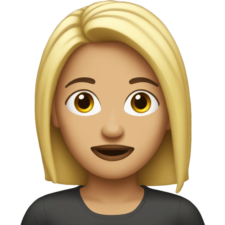 Woman with goatee emoji