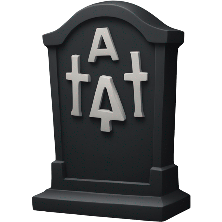 a black grave with the letters RIP emoji