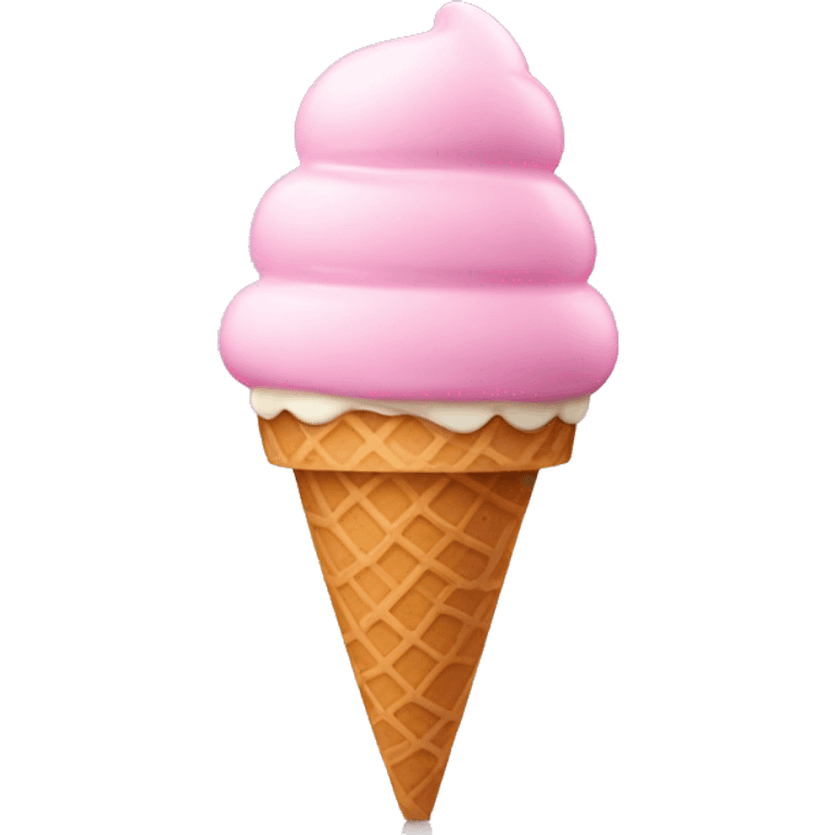 pink ice cream in a cone emoji