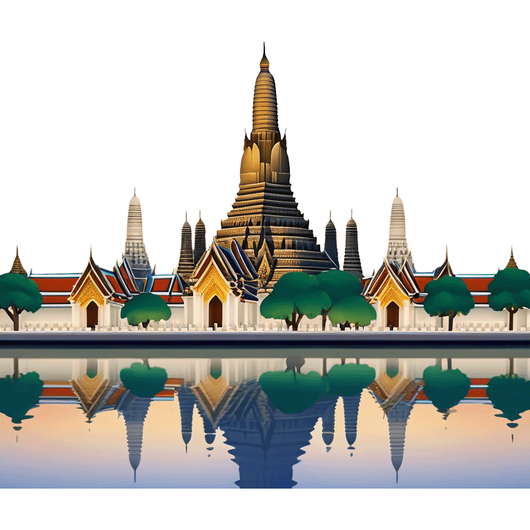 Cinematic Realistic Wat Arun Landmark Emoji, depicted with majestic temple spires illuminated against twilight rendered with intricate detail and soft, ethereal lighting. emoji