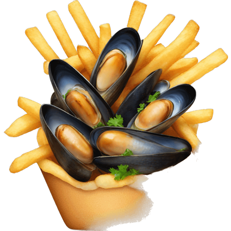 Mussels fries emoji