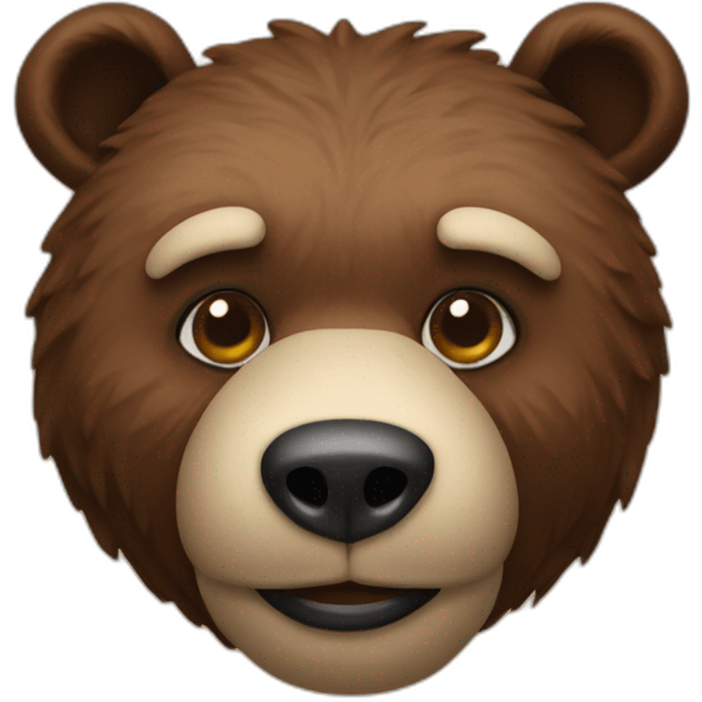 Bear with full leather mask emoji