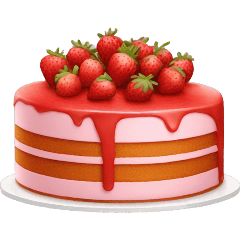 Strawberry cake emoji