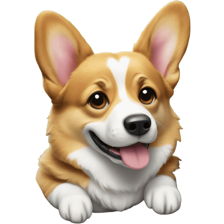 Corgi in a tree emoji