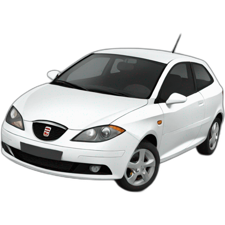 White Seat ibiza 2005 model frontal view emoji