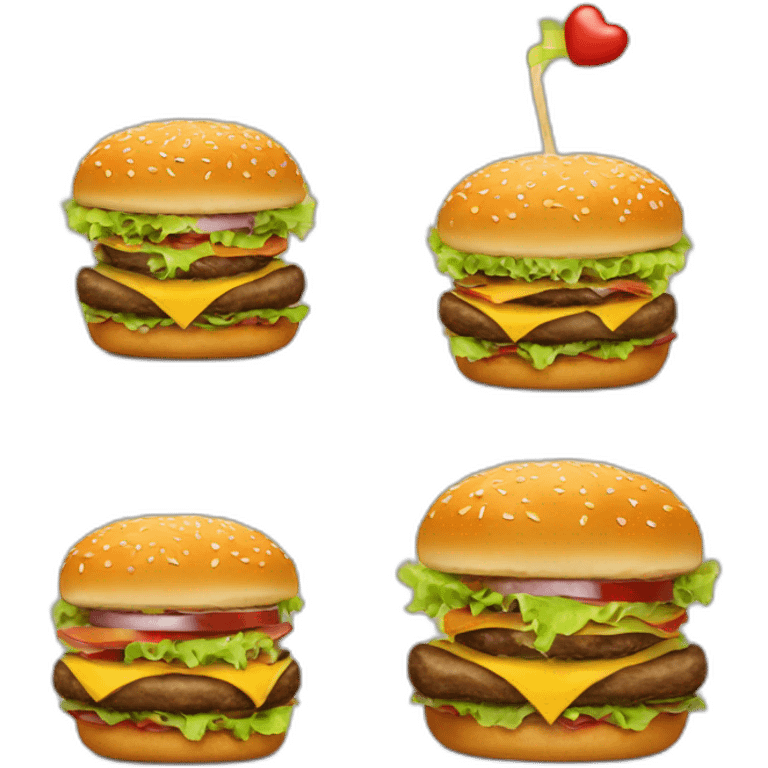 Hamburguer walking happy emoji