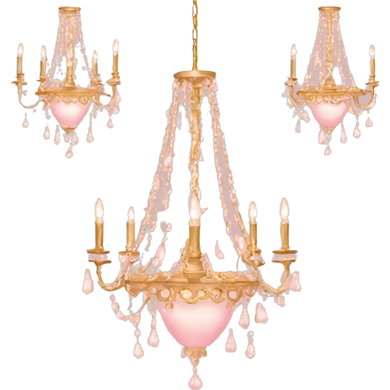 golden pale pink chandelier emoji