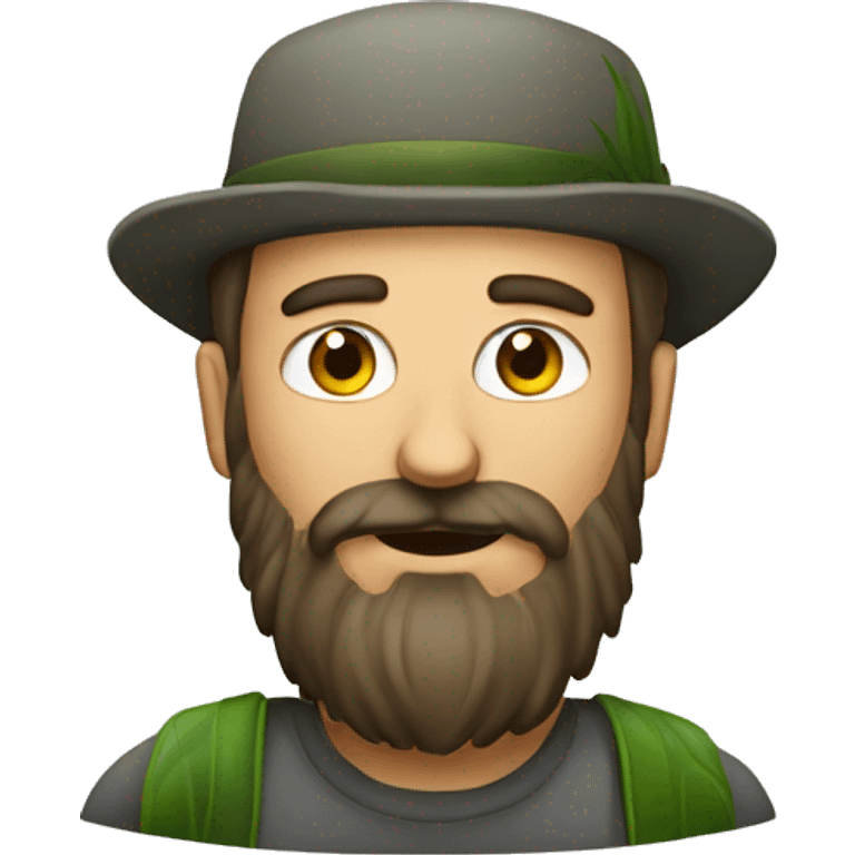 cannabis grower with beard emoji