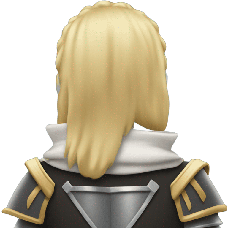 knightish blonde hair back rear view emoji