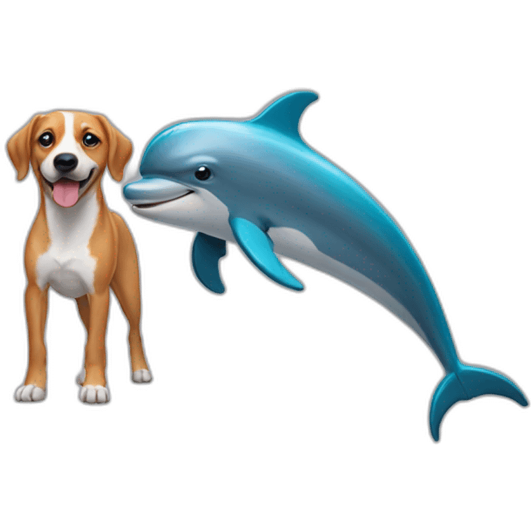 Dog and dolphin emoji