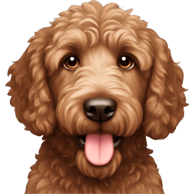  brown labradoodle  emoji