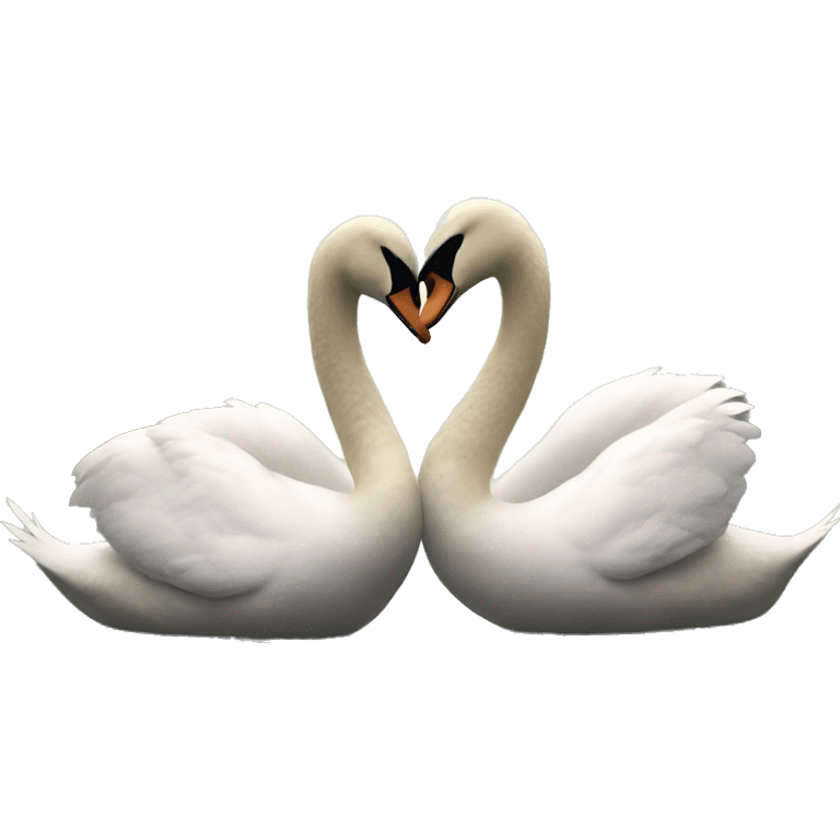 2 swans in love emoji