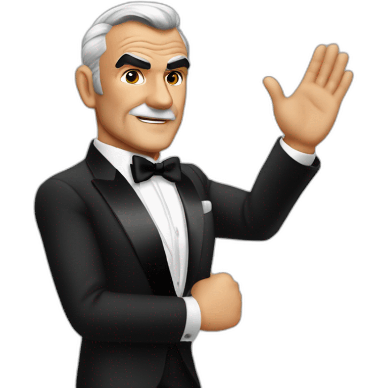 Sean connery as james bond waving emoji