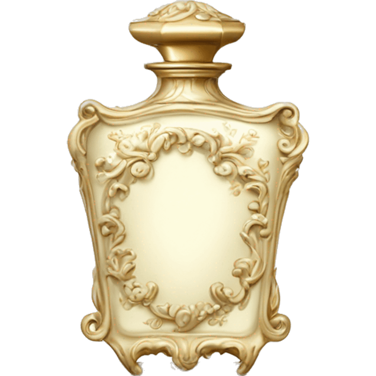 Vintage rococo perfume pale white emoji