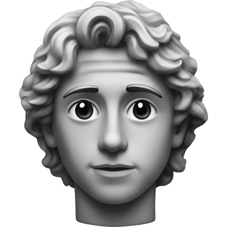 statue of Timothee chalamet made of stone/all grey emoji