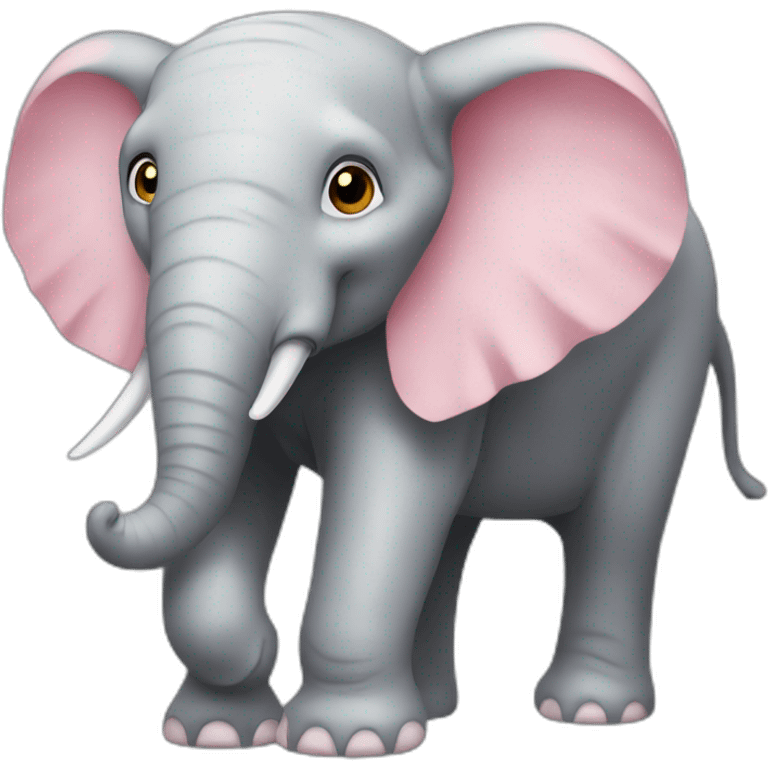 Éléphant rose emoji