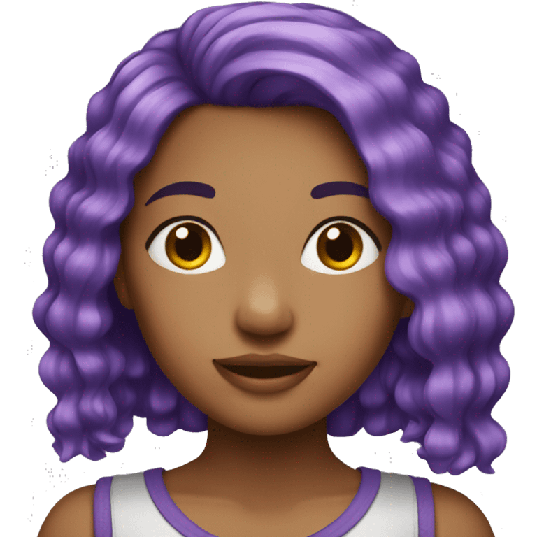 girl purple hair emoji