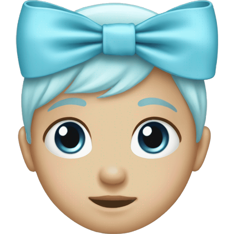 Baby blue bow  emoji