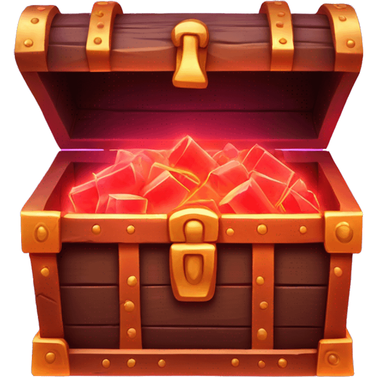 treasure chest red glowing neon emoji