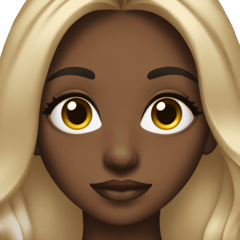 A darker skinned girl with balayage and nice eyelashes emoji