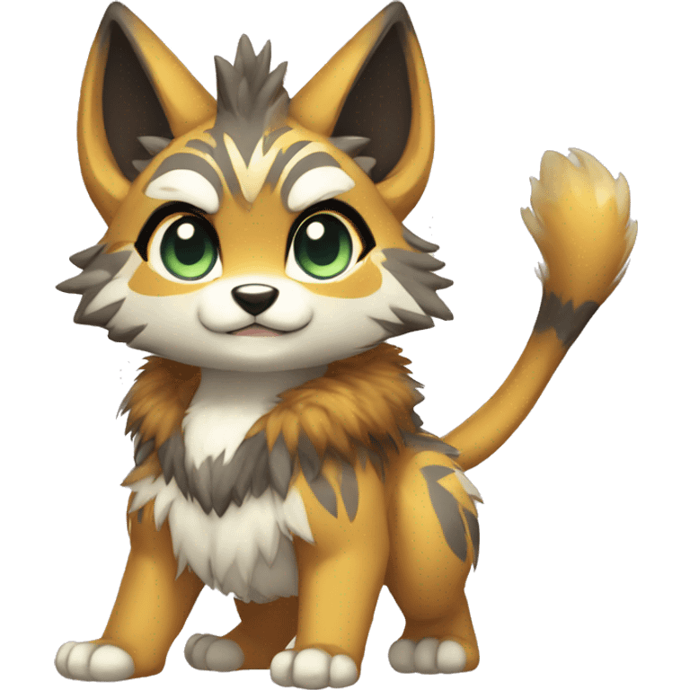 shiny, patterns, Kemono-style, Chibi, Anthro-Fur-Sona-Fakémon, Full Body emoji