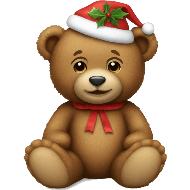 christmas teddy bear emoji