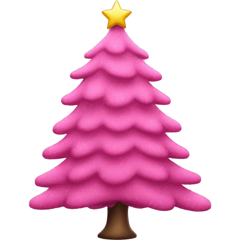 Pink christmas tree emoji