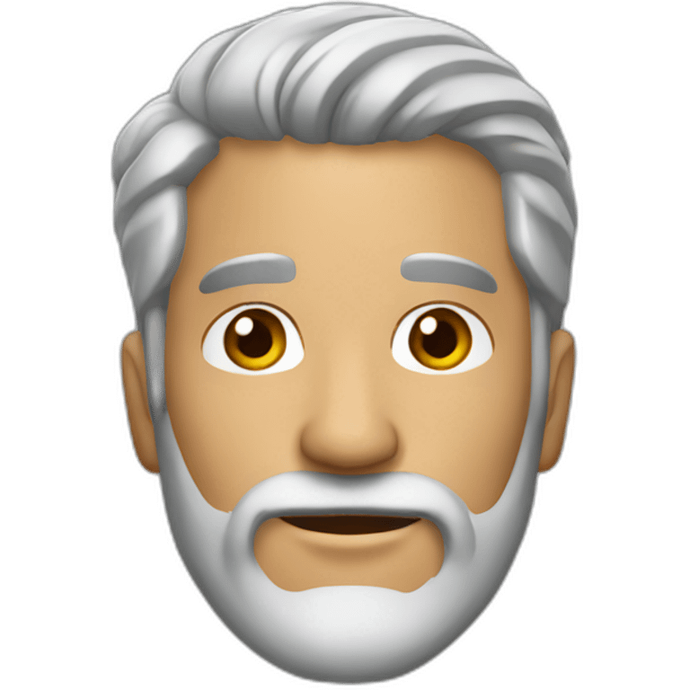 latin man with some gray hairs and beard emoji