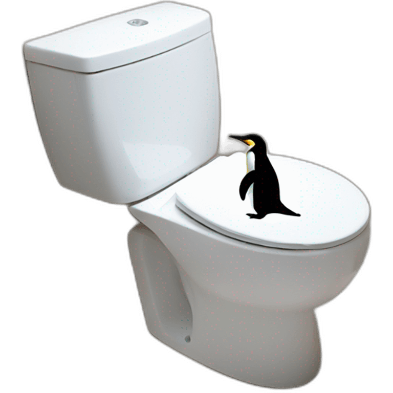 Pinguin on a wc emoji