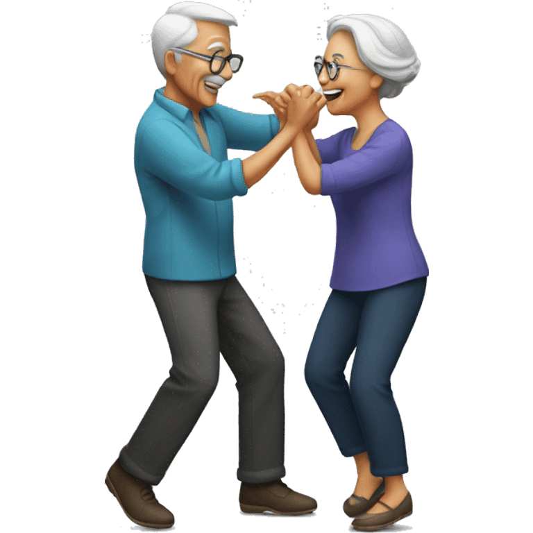 Old couple dancing emoji