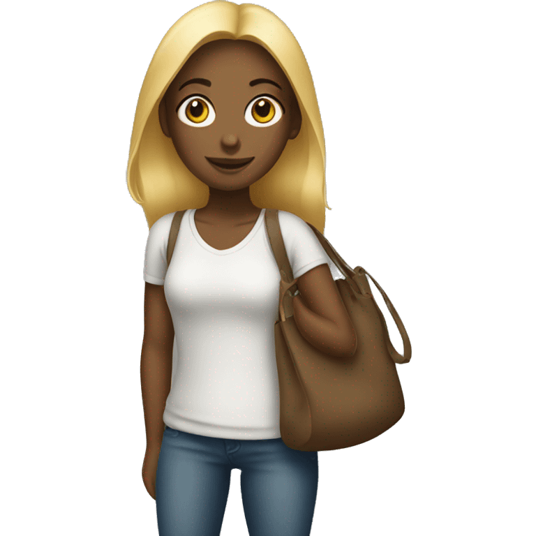 Girl with bag emoji