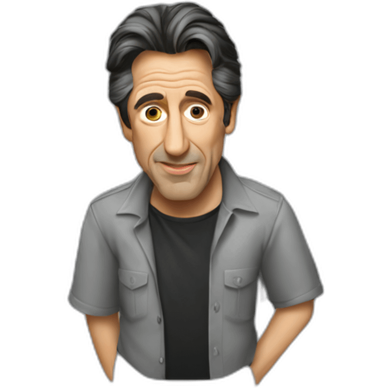 al pacino cartoon wearing shirt emoji