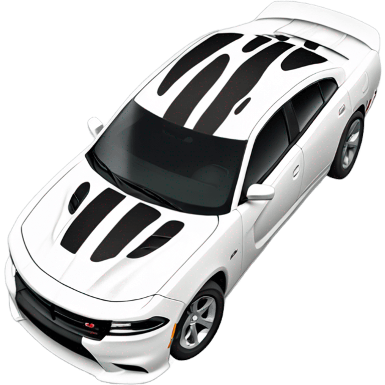 White charger scat pack with cheetah stripes emoji