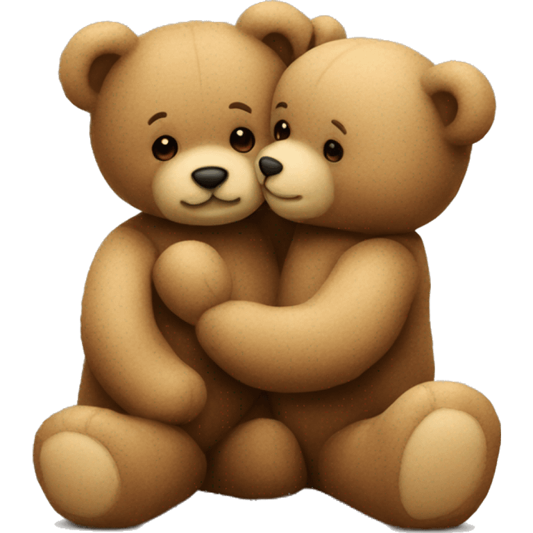 teddy bear kissing another teddy bear emoji