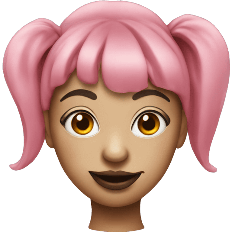 Female clown with pig nose and bangs emoji