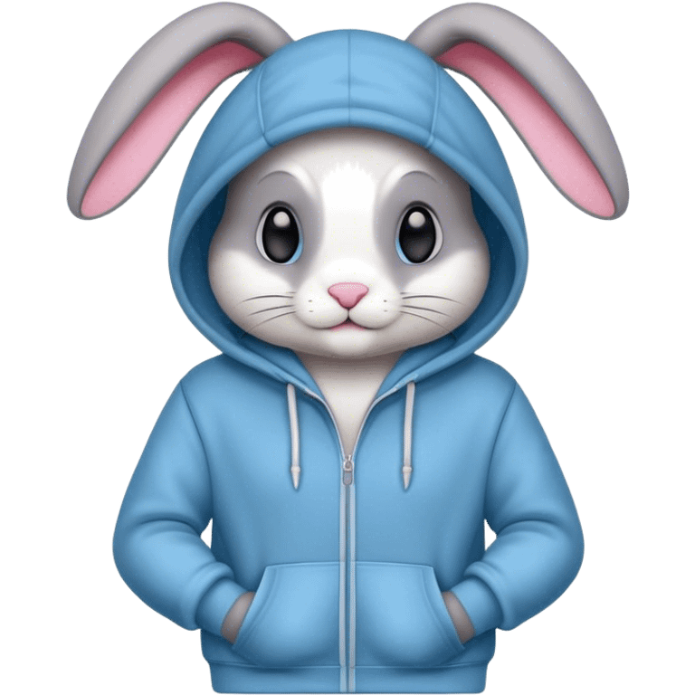 bunny wearing hoodie emoji