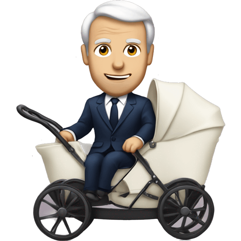 Macron dans une poussette emoji